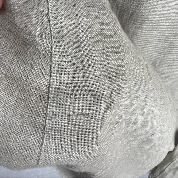 Lungo L’arno Womens Linen Dress Size Small Lace Off the Shoulder Tie Sleeves - Picture 8 of 12